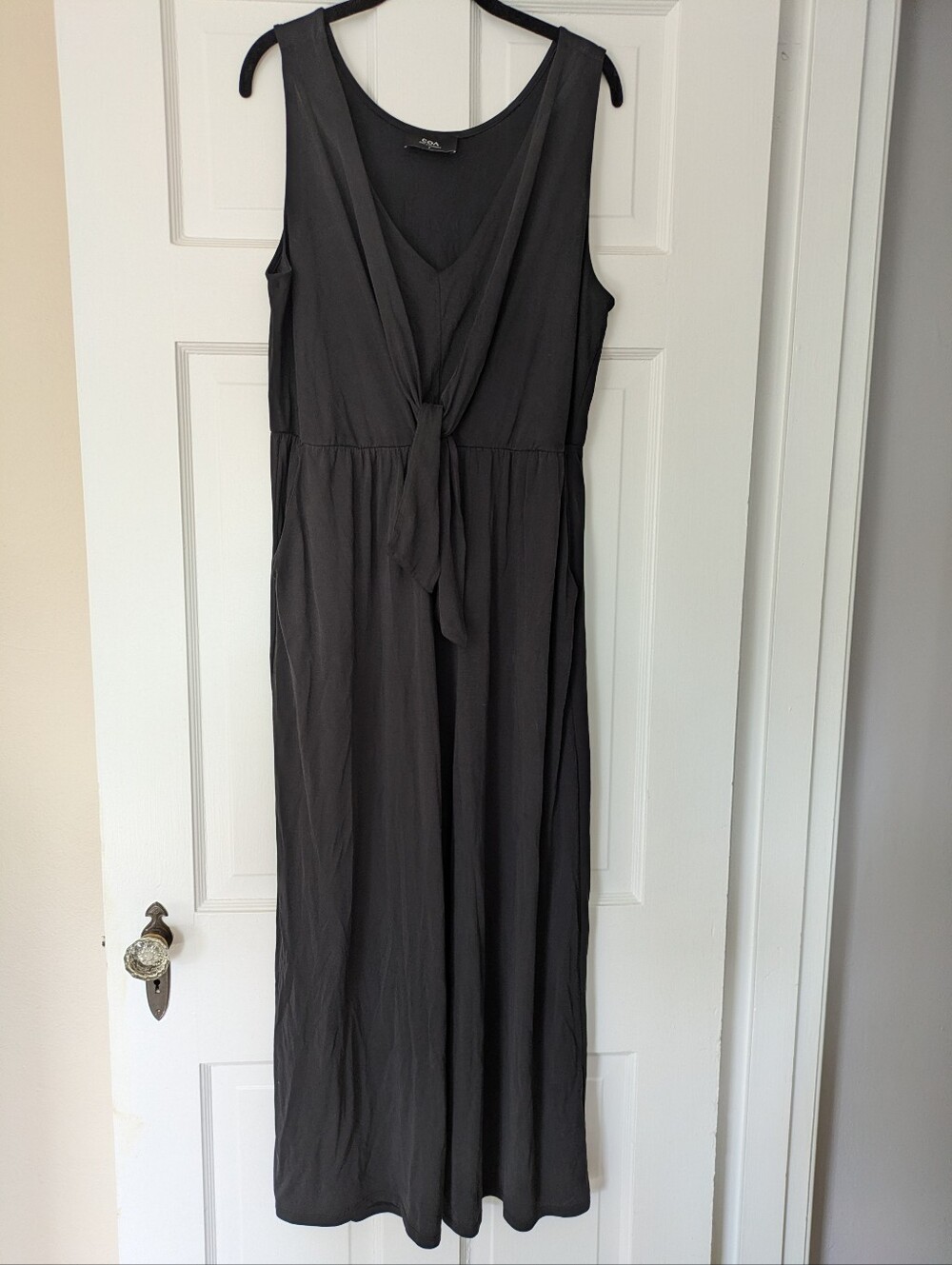 COA - Black Wide Leg Romper Tie Front Detail Size 3